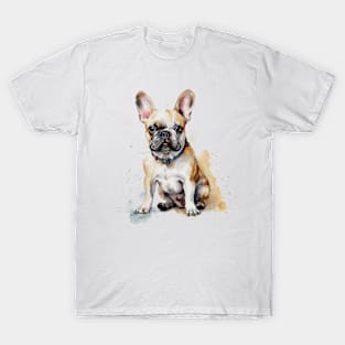 French Bulldog Watercolor Style T-Shirt